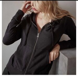 Standard James Perse Vintage French Terry Full Zip Jacket Sz 4 Quiet Luxury